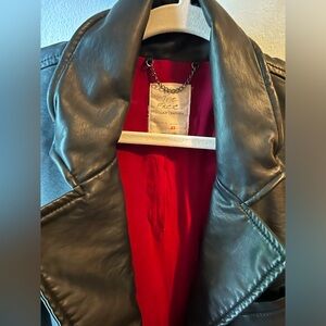 Free People Vegan Leather Blazer